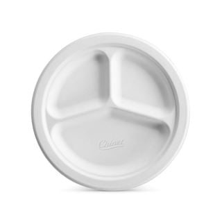 White 6 Compartment Plate with Lid