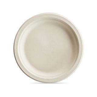 Huhtamaki 21227 Chinet® 8-3/4 Diameter, Molded Fiber, Recyclable,  Compartment, Sturdy, Tableware Food Plate (