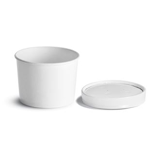 12 oz. White Paper Food Container and Lid Combo, Pack of 250 – CiboWares