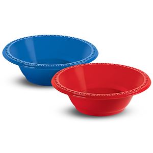 12 Oz. Red Plastic Bowls - 8 Ct.